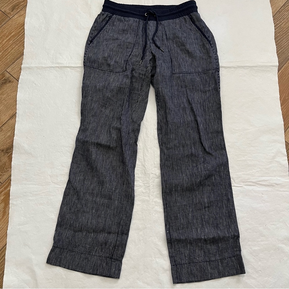 Athleta Bali Navy Linen Pants